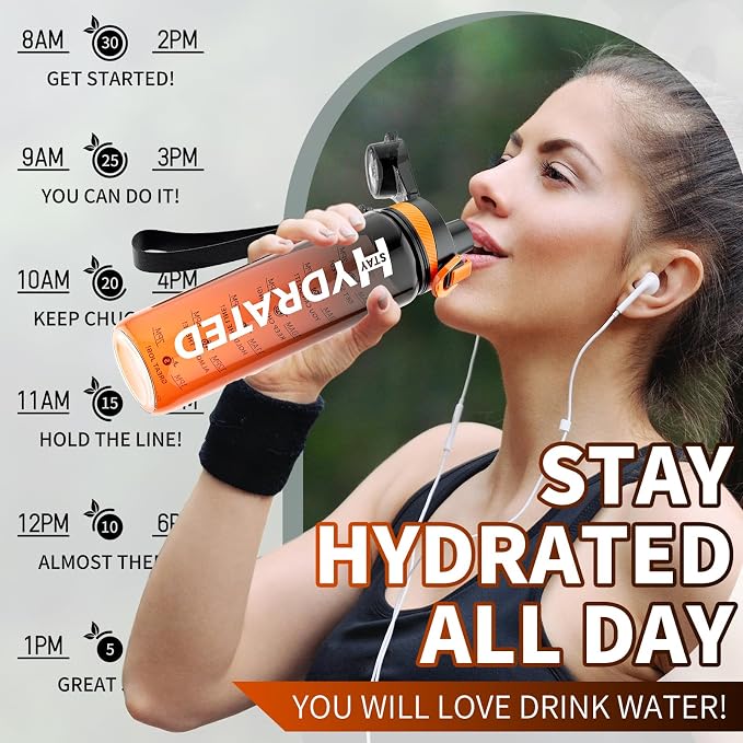 Water Bottle, 32 oz Motivational Water Bottles - Image 4