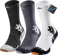 Men's Compression Running Socks: Coolmax Athletic Crew Socks Moisture Wicking by TENYSAF%C2%AE