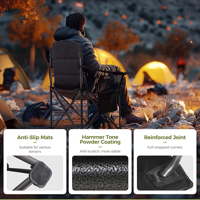 ALPHA CAMP Oversized Camping Chair Heavy Duty Lawn Chair - Image 8