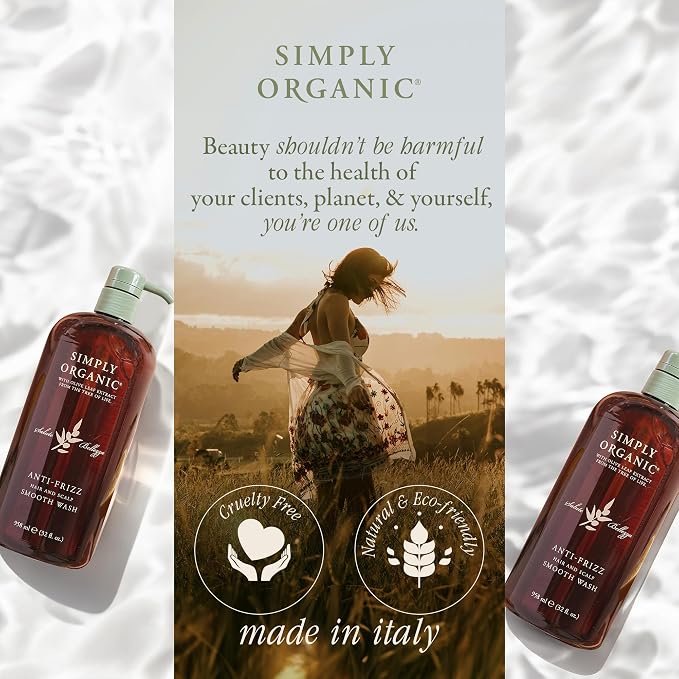 SIMPLY ORGANIC Frizz Control Hair Shampoo Scalp Wash Made in Italy, All Natural - Image 7