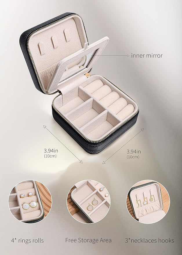 S.Leaf Travel Jewelry Organizer Travel Jewelry Boxes - Image 4