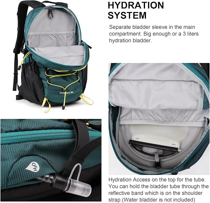 MOUNTAINTOP Hiking Backpack, 30L Camping Backpack, Men Women Hiking Daypack - Image 4