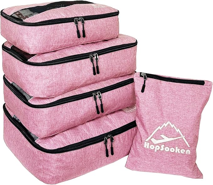 5 Set Packing Cubes for Travel Large Suitcase Luggage Organizer Bags Travel by HOPSOOKEN