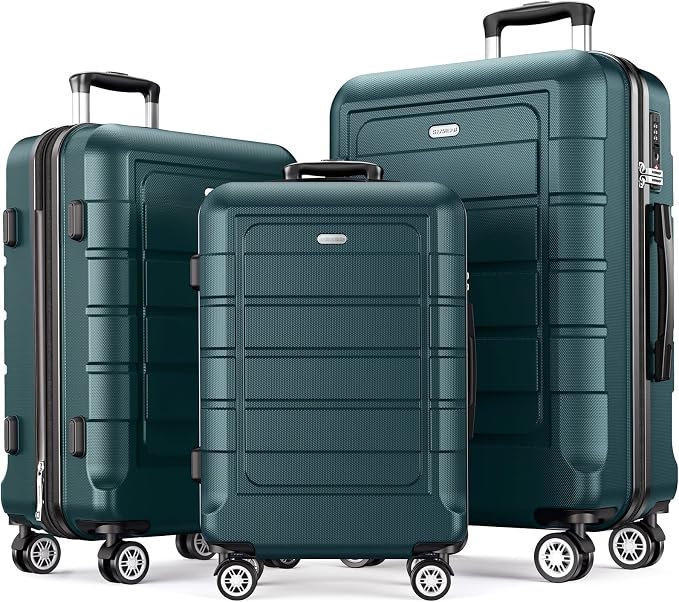 SHOWKOO Luggage Sets Expandable Suitcase Double Wheels TSA Lock by SHOWKOO