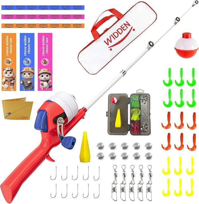 Kids Fishing Pole, Telescopic Fishing Rod, Toddler Collapsible Fishing Rod and by WIDDENKidsFishingPole