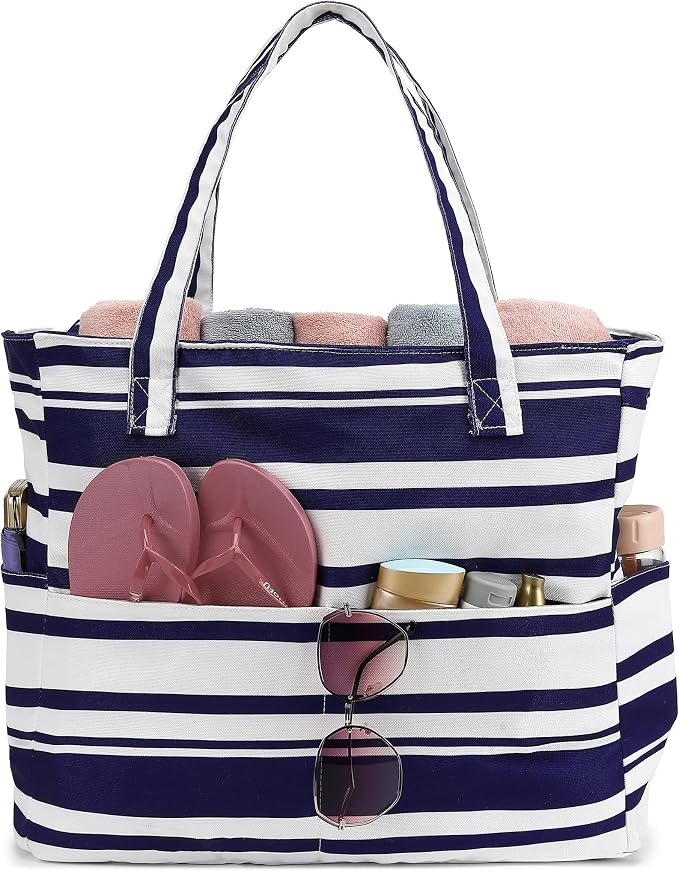 LEDAOU Beach Bag Waterproof Sandproof Women Tote Bag Pool Bag by LEDAOU