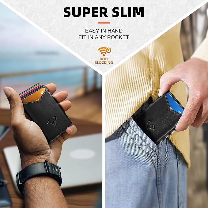 BULLIANT Men Wallet Gift Boxed, Slim Front Pocket Wallet Money Clip Card Holder - Image 7