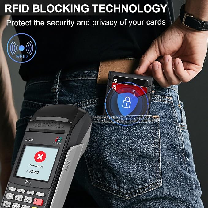 Wallet for Men Wallet with Slim Pop Up Card Holder for 12-14 Cards, RFID - Image 3