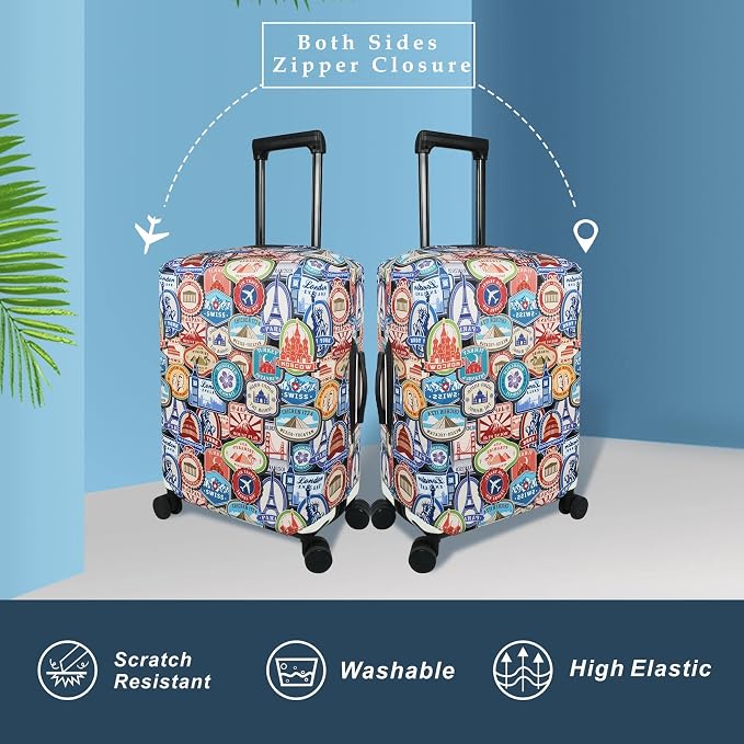 Explore Land Travel Luggage Cover Suitcase Protector Fits 23-26 Inch Case - Image 2