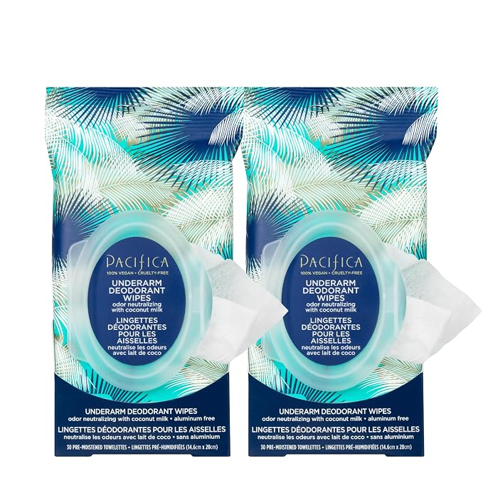 Pacifica Beauty Coconut Milk & Essential Oils Underarm Deodorant Wipes by PacificaBeauty