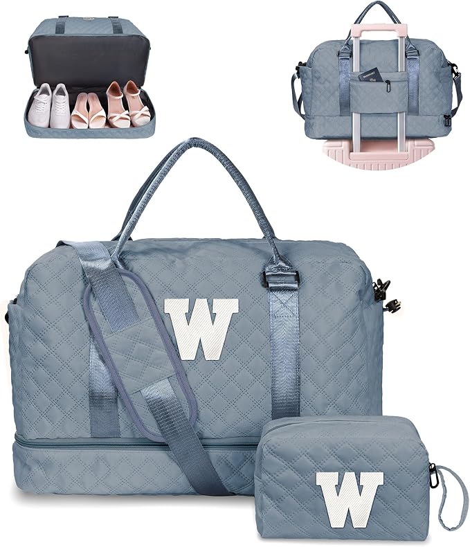 Duffle Overnight Bag for Women, Personalized Weekender by Vogewood