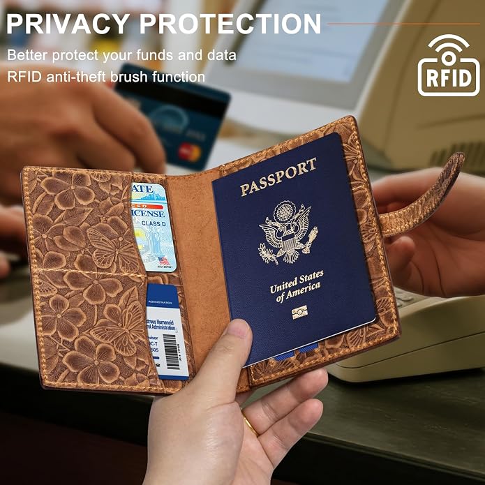 Genuine Leather Passport Holder - Image 2