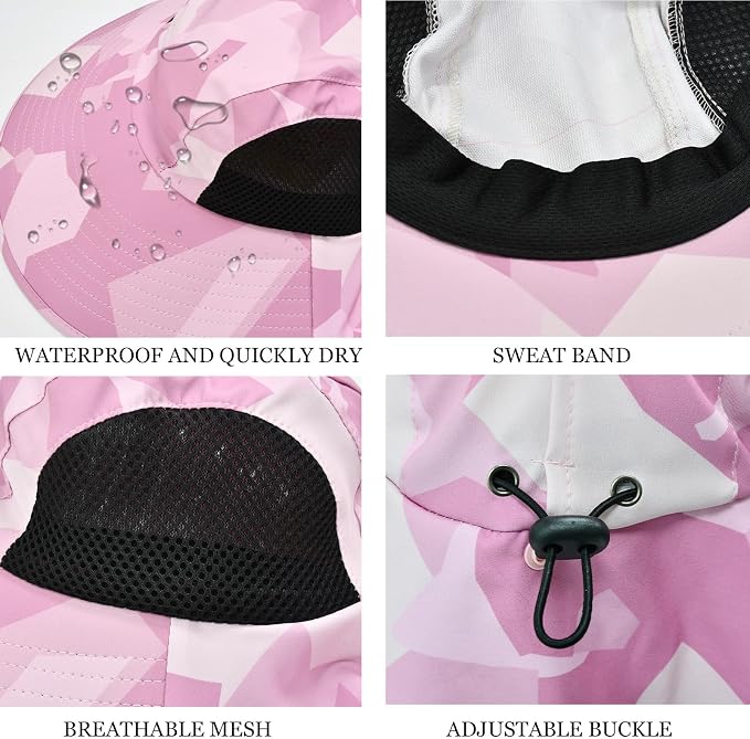 Sun Hat for Men Women with Neck Flap, UPF 50+ UV Protective Hiking Fishing Hats - Image 3