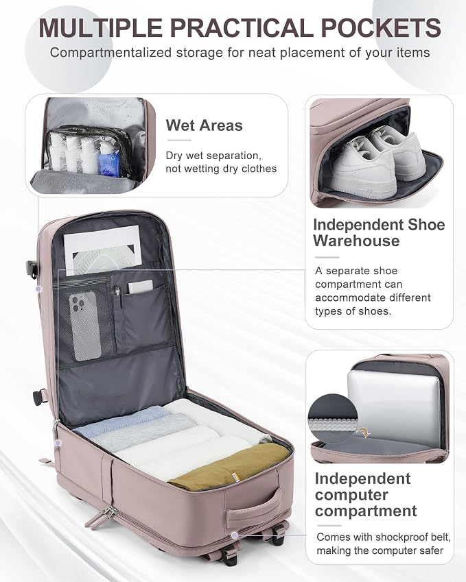 coowoz Large Travel Backpack Carry On - Image 4