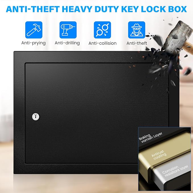 75 Keys Key Lock Box, Anti-Theft Key Cabinet - Image 3