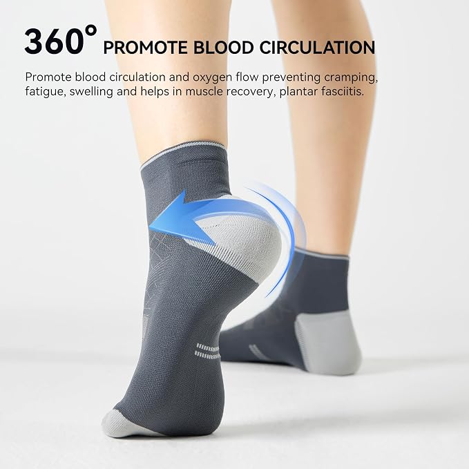 CS CELERSPORT 2/5 Pairs Ankle Compression Socks - Image 5