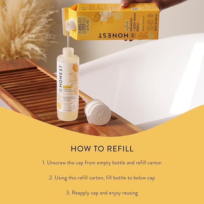 The Honest Company 2-in-1 Cleansing Shampoo + Body Wash Refill Carton | Gentle - Image 6