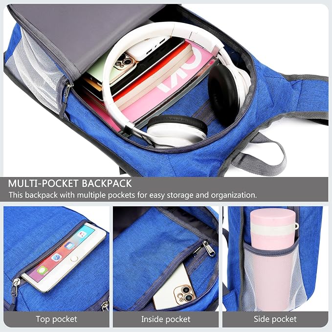 Esup 15L Lightweight Hiking Backpack Foldable Small Travel Backpack Packable - Image 3