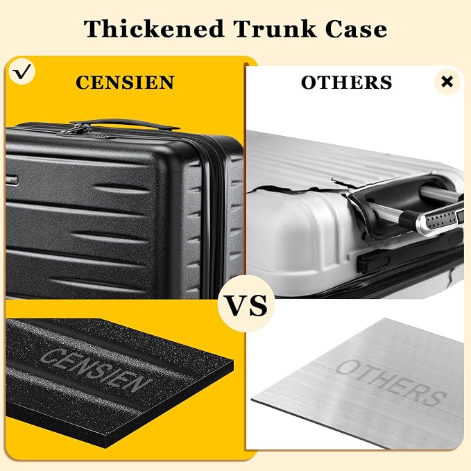 16 Inch Carry On Luggage Airline Approved, Expandable Lightweight ABS+PC Hard - Image 6