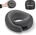 WANDER PLUS® Travel Pillow, 100% Pure Memory Foam Travel Neck Pillow Airplane by WANDERPLUS