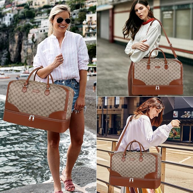 Weekender Bag for Women, Travel Duffel Bag Carry On Overnight Bag - Image 2