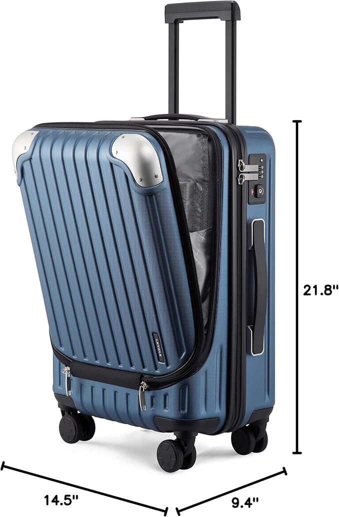 LEVEL8 Grace Carry on Luggage 22x14x9 Airline Approved, 20 Inch Hard Shell - Image 9