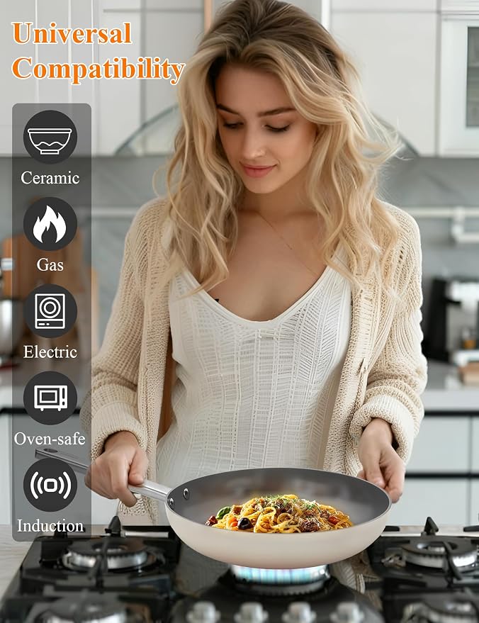 ChefRobot Nonstick Ceramic Cookware Set Healthy Pots And Pans Set Induction - Image 4