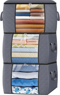 Fab totes 24 Gallons Clothes Storage, Foldable Thick Fabric Blanket Storage Bags by Fabtotes