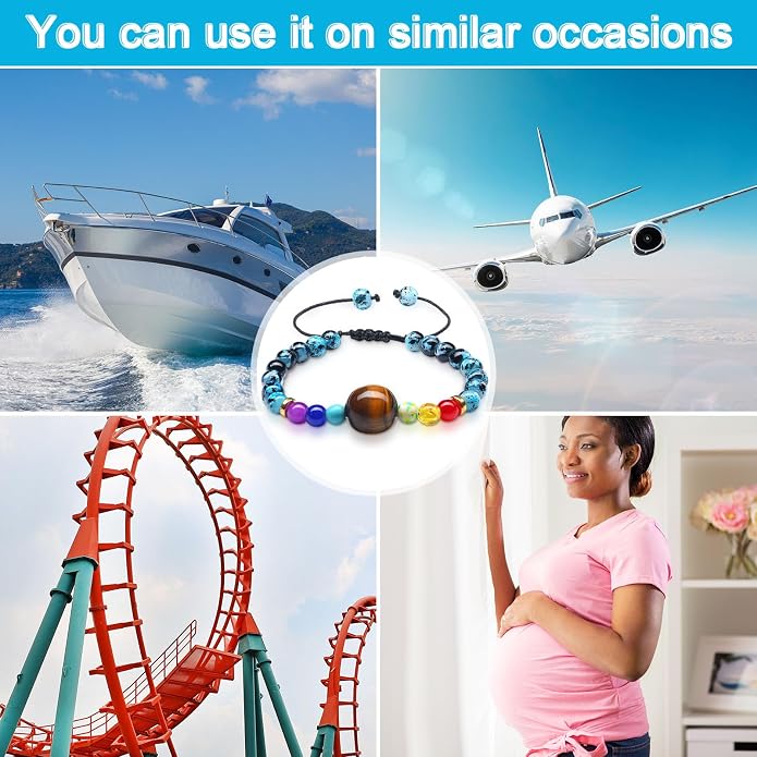 Sureio 6 Pcs Motion Sickness Bands Bracelet Anti Nausea Adjustable Wristband - Image 5