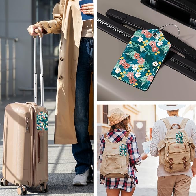 2 Pcs Floral Luggage Tag for Suitcases - Image 2