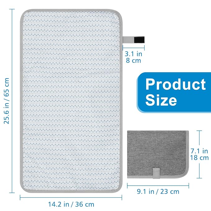 Accmor Portable Diaper Changing Pad, Waterproof Baby Changing Mat, Foldable - Image 6