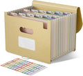 Accordion File Organizer, 13 Pockets Wheat Straw Expanding File Folder by EcoStash