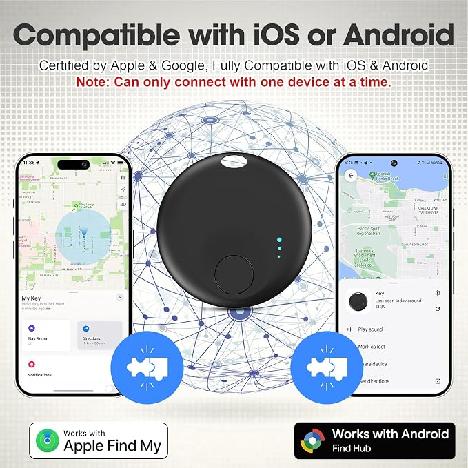 Air Tag for Android or iOS, Air Tags-4 Pack Smart Tag, Dual System Both iOS and - Image 2