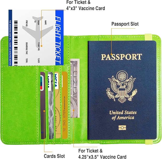 Passport Holder for Travel Passport Cover for Men Passport Wallet Case - Image 3