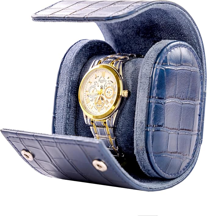 MR.OKAY Single Watch Travel Case-Classic Leather Watch Case by MR.OKAY