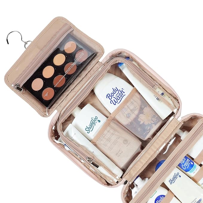 NISHEL Travel Toiletry Bag for Women Large Capacity, Makeup Essentials Organizer - Image 3