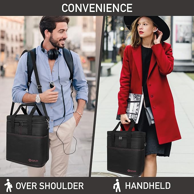 opux 6 Bottle Carrier Tote | Insulated Padded Wine Cooler Bag - Image 6