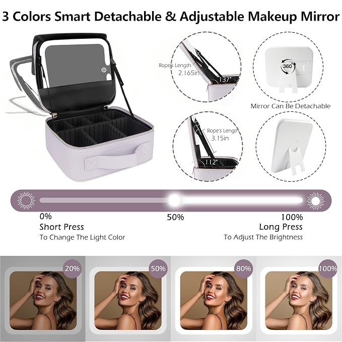 MOMIRA Travel Makeup Bag Cosmetic Bag Makeup Organizer Bag - Image 5
