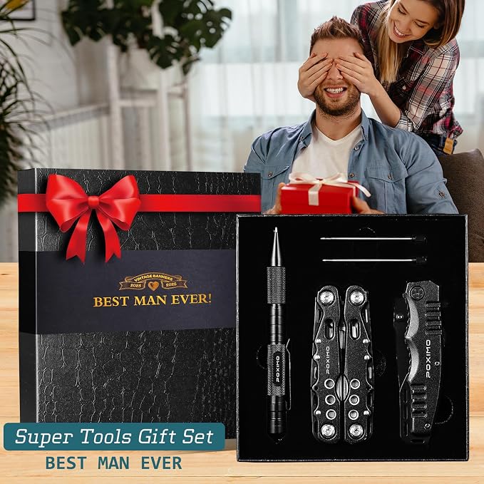 Multitool Gift Set for Men Dad Him, 3-in-1 EDC Survival Kit - Image 2