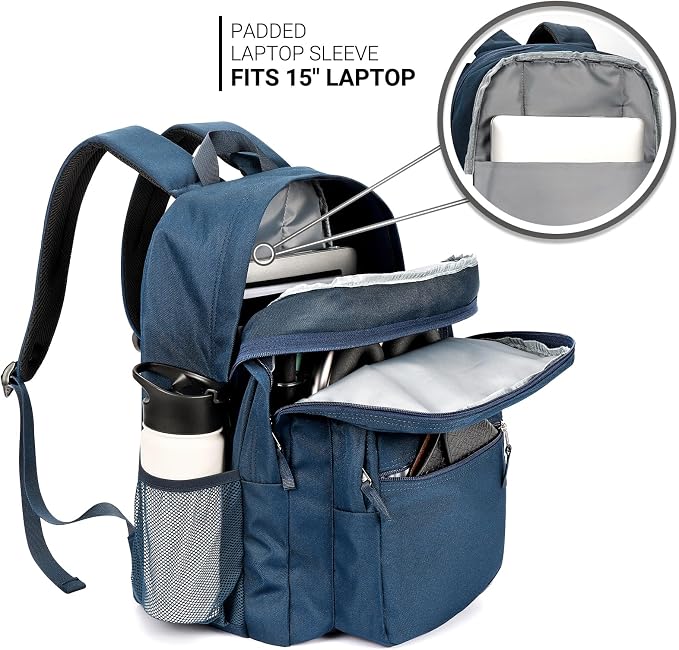 ZORFIN 26L Backpack for College, and Travel: Water Resistant Bookbag - Image 4