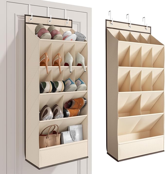 Over the Door Shoe Organizer for Closet, Shoes Rack for Closet by Mefirt