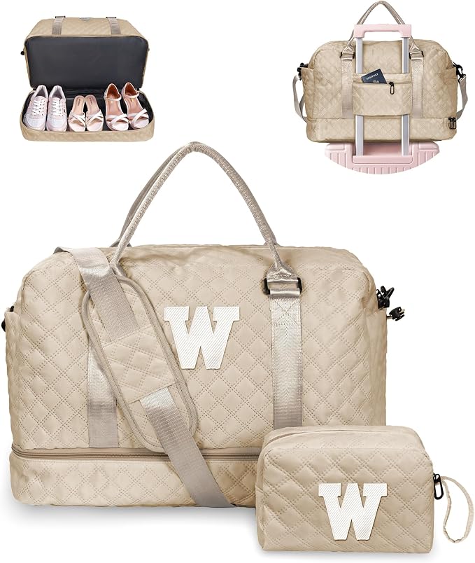 Stuff for Girls 17-18, Gifts for Women-Initial Travel Bag by Vogewood