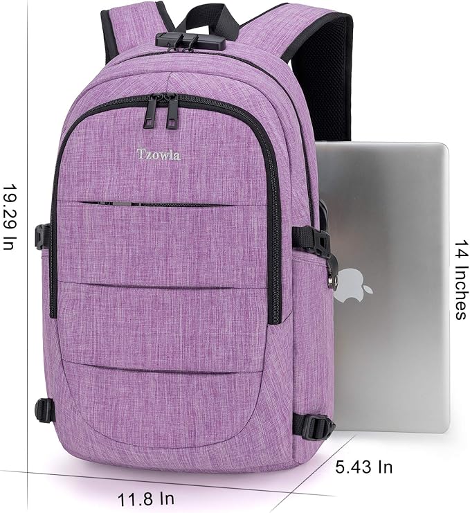 Tzowla Business Laptop Backpack Water Resistant Anti-Theft Backpack - Image 5