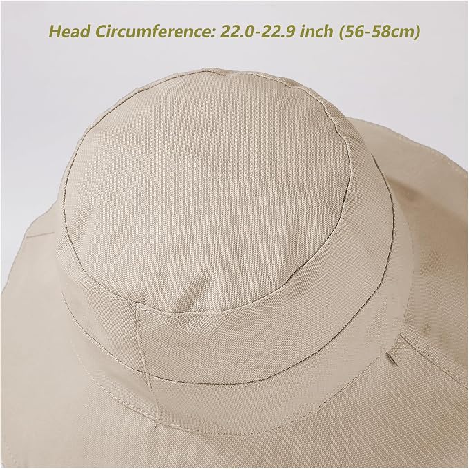 vidsel Womens Sun Hats Wide Brim Reversible Bucket Cotton Hat Packable Summer - Image 2