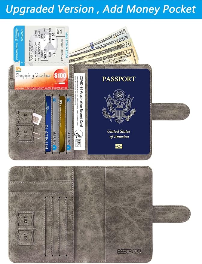 Passport Holder Cover Wallet RFID Blocking Leather Card Case Travel Accessories - Image 3