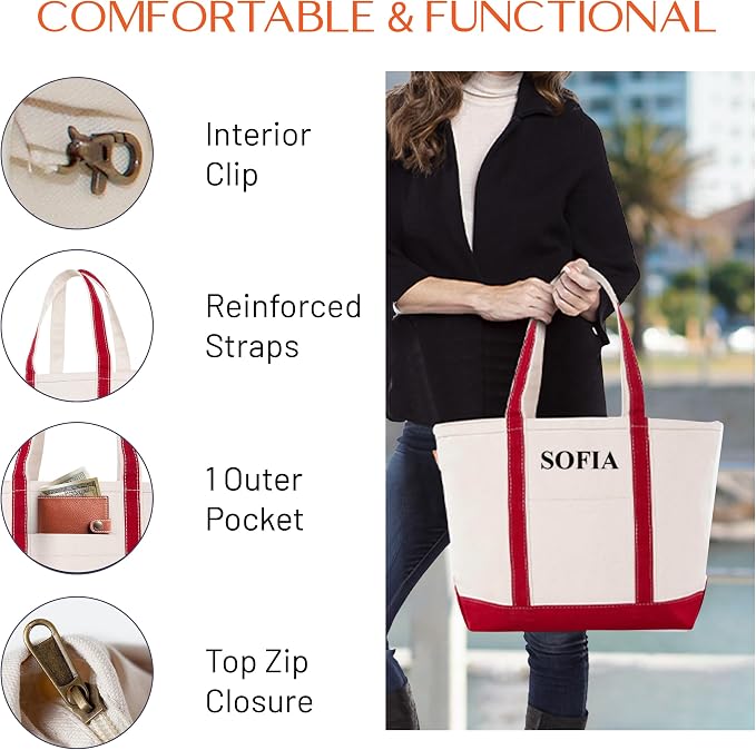 CB STATION Medium Classic Canvas Tote Bag - Image 3
