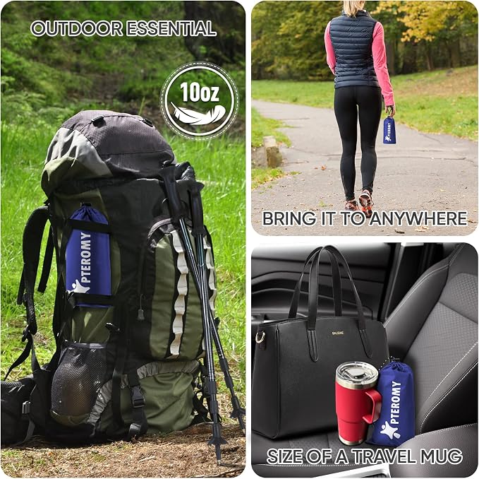 PTEROMY Hooded Rain Poncho for Adult - Image 3