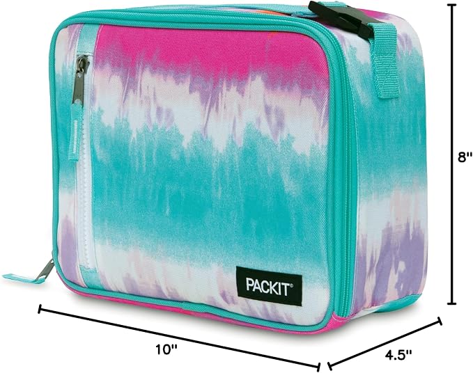 PackIt Freezable Classic Lunch Box, Tie Dye Sorbet, Built - Image 9