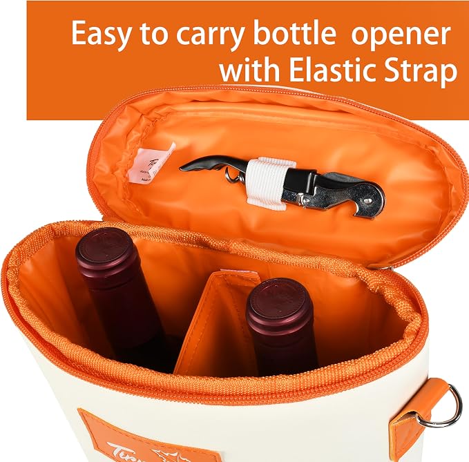 Tirrinia 2 Bottle Wine Gift Tote Carrier - Image 4