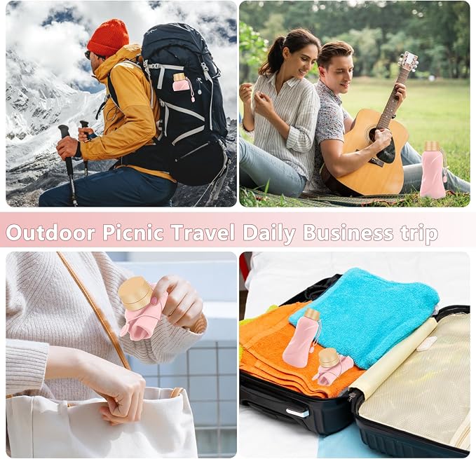 Collapsible Water Bottles, Leak Proof, Reuseable BPA Free Silicone Foldable - Image 7